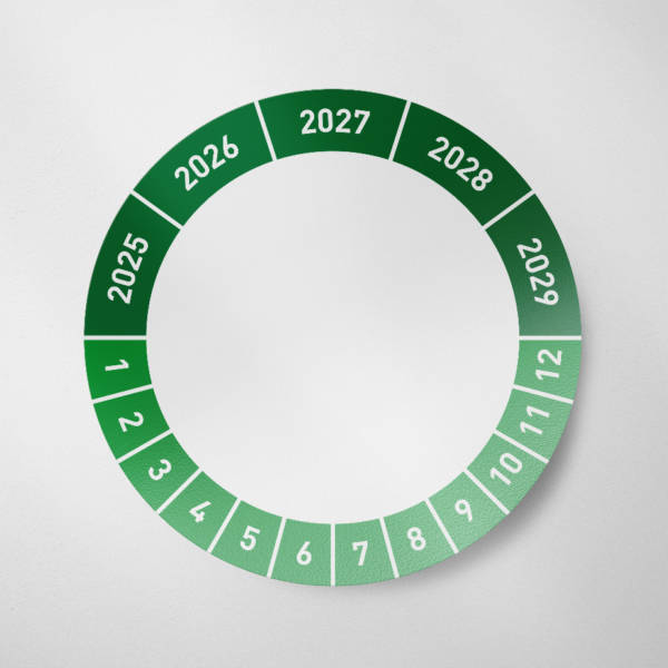 Blanco keuringssticker 2025 Groen