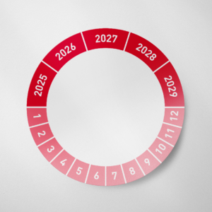 Blanco keuringssticker 2025 Rood