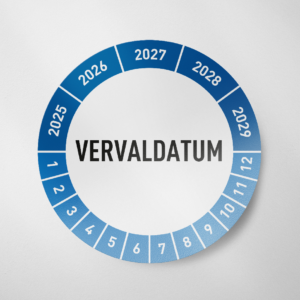 Vervaldatum- Keuringssticker- 2025 - Blauw