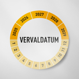 Vervaldatum- Keuringssticker- 2025 - Geel