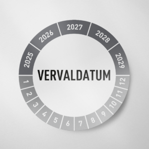 Vervaldatum- Keuringssticker- 2025 - Grijs