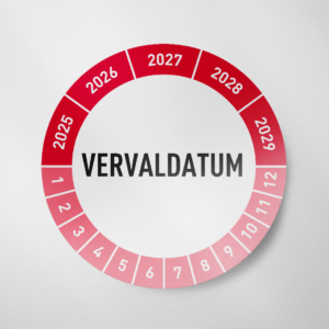 Vervaldatum- Keuringssticker- 2025 - Rood