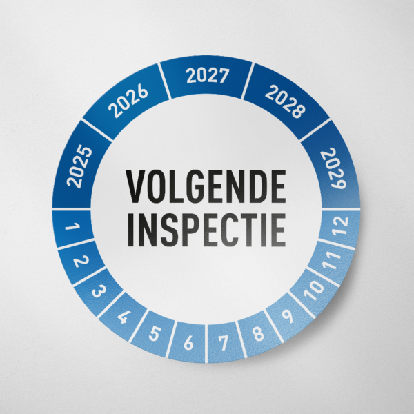 Volgende Inspectie - Keuringssticker - 2025 - Blauw