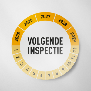 Volgende Inspectie - Keuringssticker - 2025 - Geel