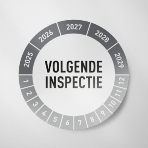 Volgende Inspectie - Keuringssticker - 2025 - Grijs