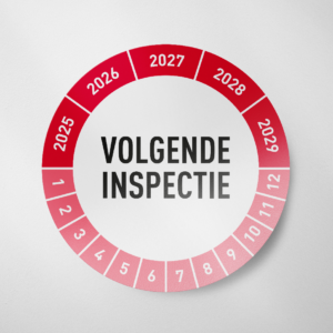 Volgende Inspectie - Keuringssticker - 2025 - Rood