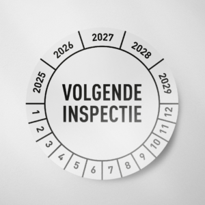 Volgende Inspectie - Keuringssticker - 2025 - Wit