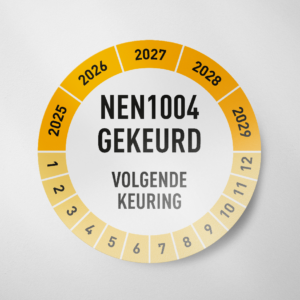 NEN1004- Keuringssticker- 2025- Geel