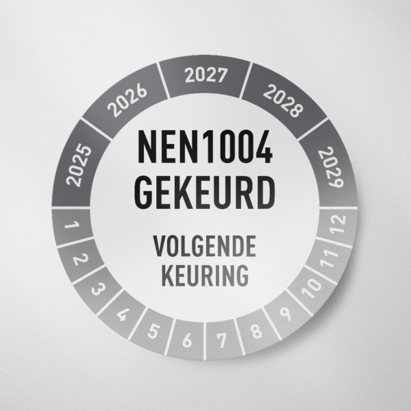 NEN1004- Keuringssticker- 2025- Grijs