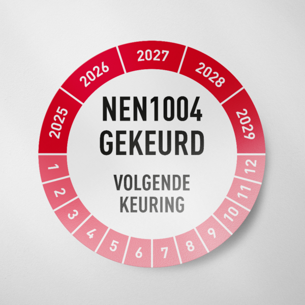 NEN1004- Keuringssticker- 2025- Rood