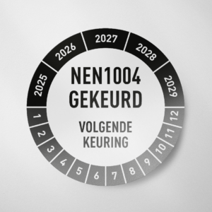 NEN1004- Keuringssticker- 2025- Zwart