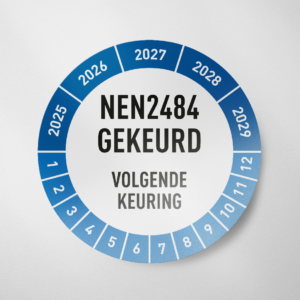 Nen2484- Keuringssticker- 2025- Blauw