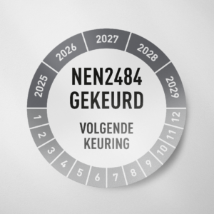 Nen2484- Keuringssticker- 2025- Grijs