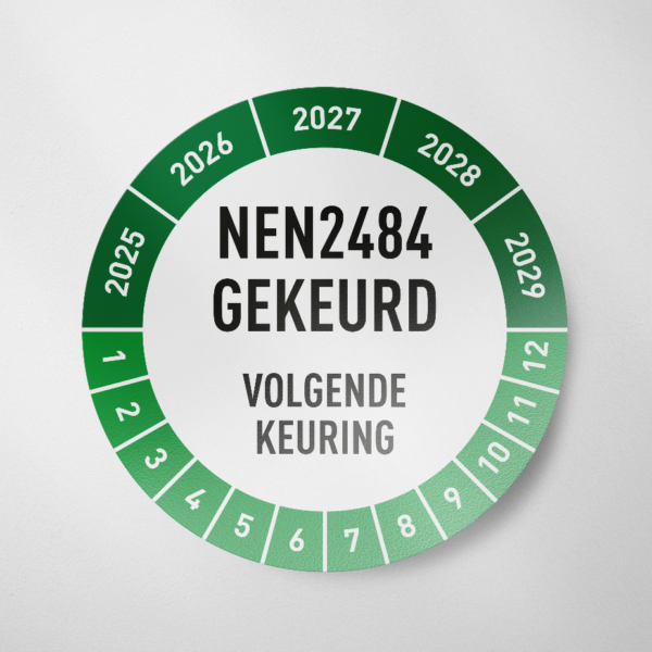 Nen2484- Keuringssticker- 2025- Groen