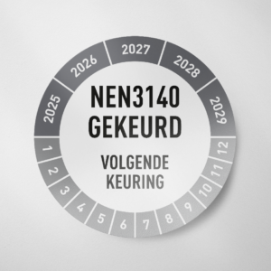 NEN3140- Keuringssticker- 2025- Grijs