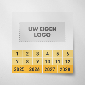 Keuringssticker- blanco - 2025 - Geel