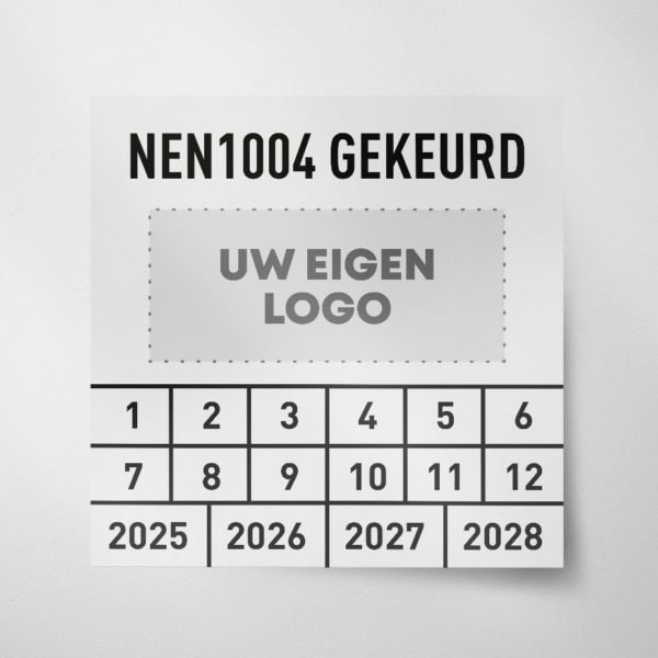 Keuringssticker NEN1004 met logo