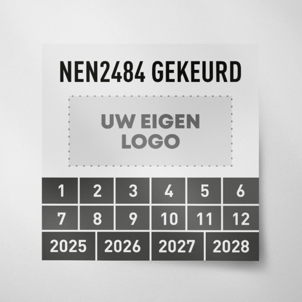 Keuringssticker NEN2484 met logo